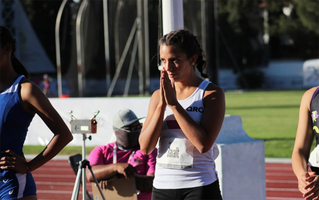 En la prueba de salto de longitud Sub 20, Sofía Baralt logró la medalla de plata./@Indereq_