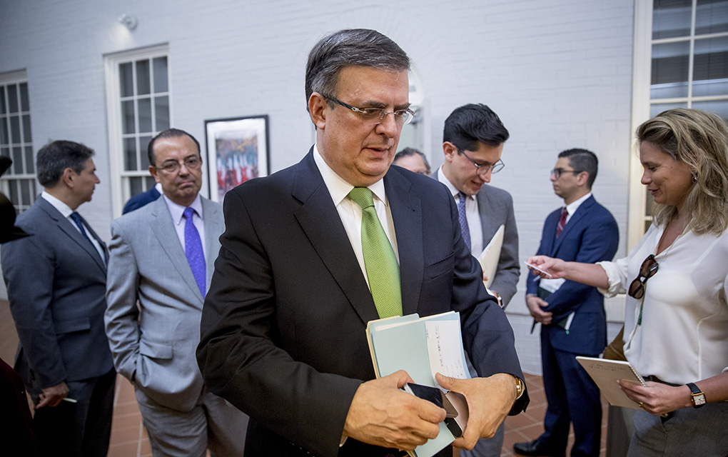 Ebrard arribó a Washington el fin de semana para reunirse con el secretario de Estado, Mike Pompeo./AP