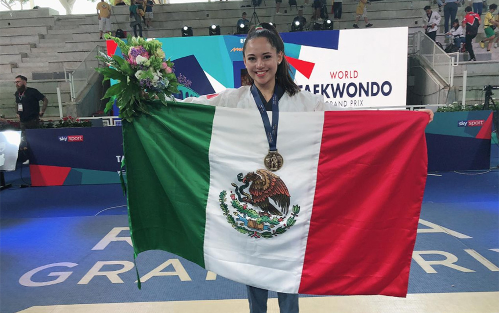 Ana Zulema Ibáñez y Marco Arroyo obtuvo la medalla de plata en el Grand Prix de Taekwondo de Roma./@CONADE