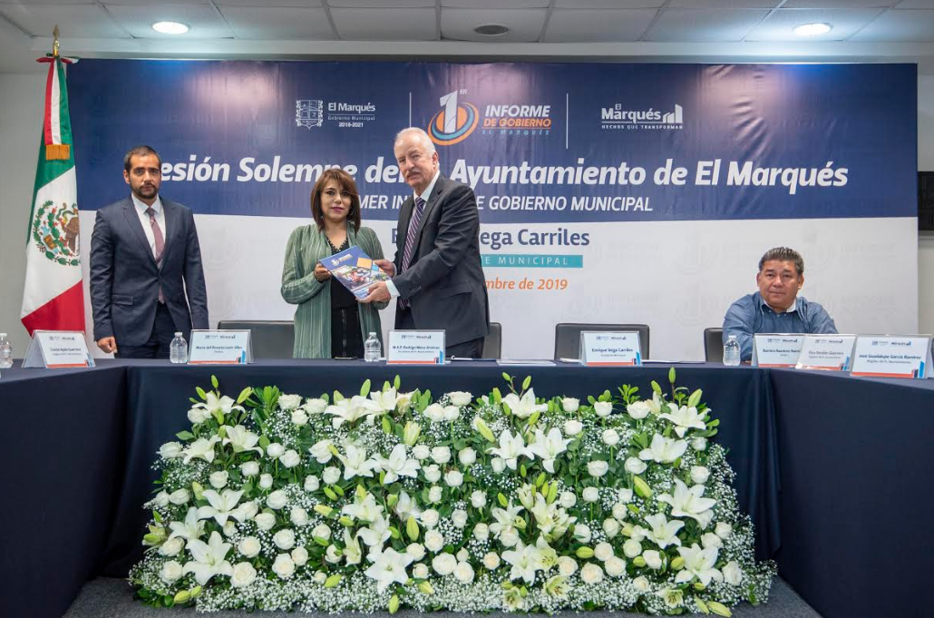 Enrique Vega Carriles entrega 1er Informe de Gobierno. /Foto: Especial