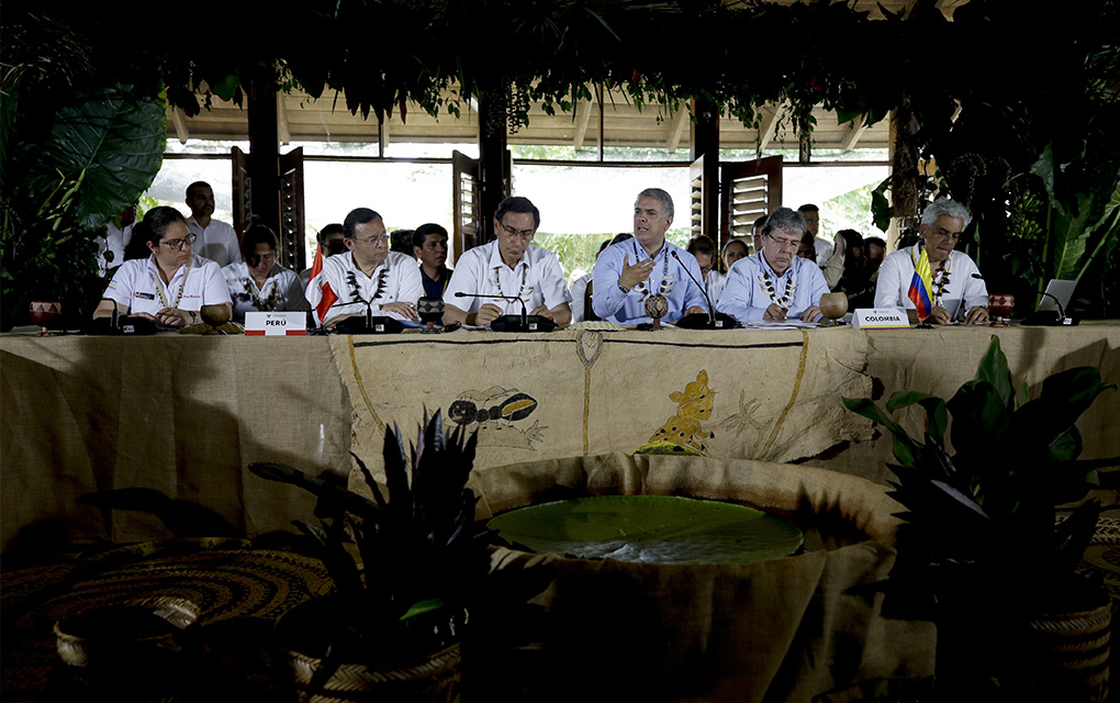 Los gobernantes de varios países sudamericanos que comparten la Amazonía se reunieron en Colombia. / Foto: AP