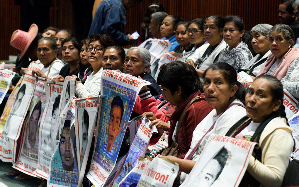 En el marco del quinto aniversario del caso Ayotzinapa, familiares de los estudiantes hicieron por primera vez uso de la tribuna de la Cámara de Diputados para emitir un discurso en demanda de justicia / Cuartoscuro 