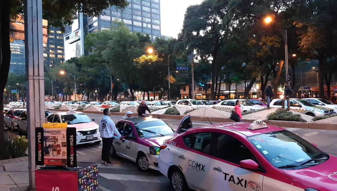 Manifestación de taxistas en la CDMX /Foto: Archivo