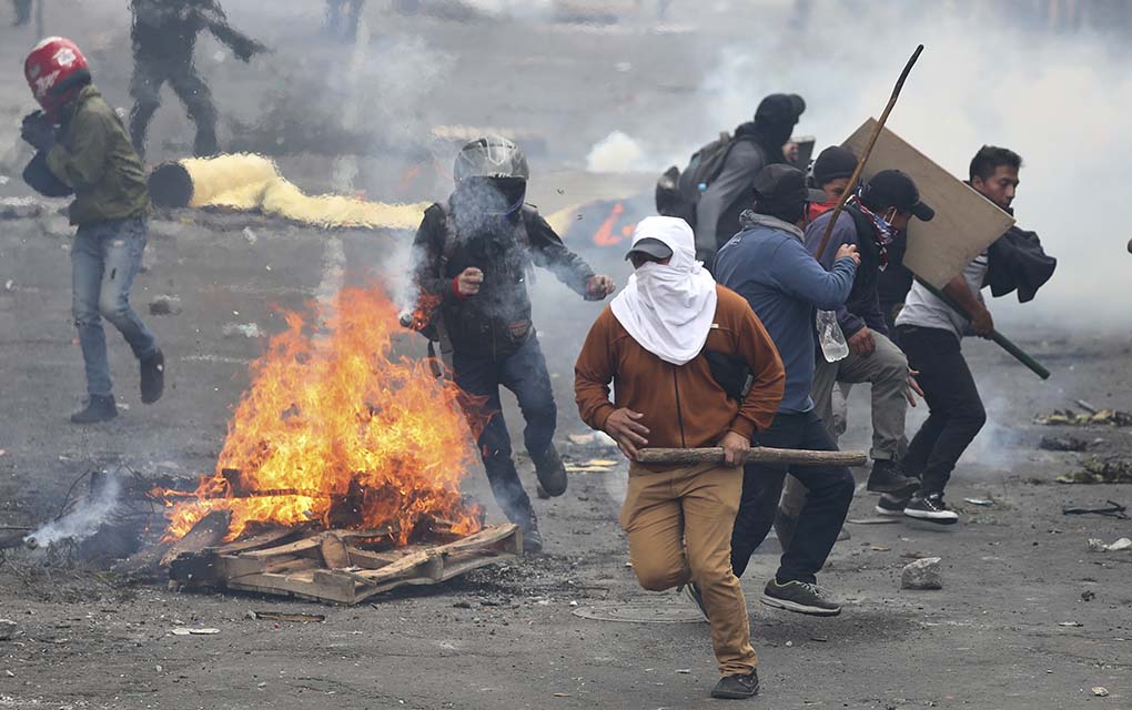 Las protestas en Ecuador estallaron el 3 de octubre de 2019./AP
