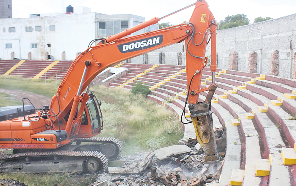 Foto: Especial / La obra inicia con la demolición del viejo Estadio Municipal