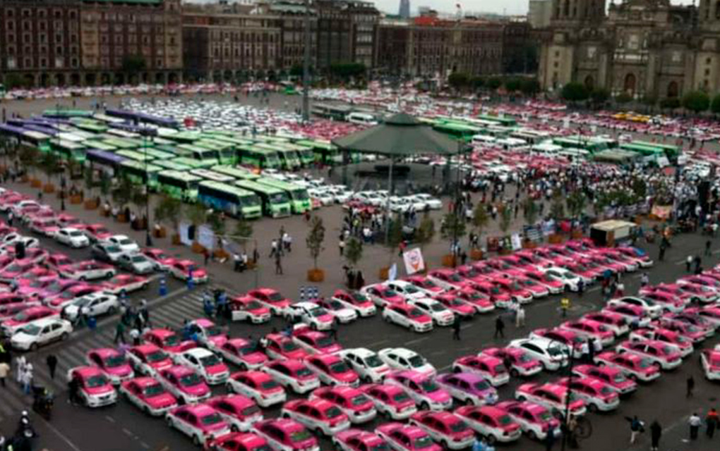 Taxistas realizan movimiento nacional en CDMX