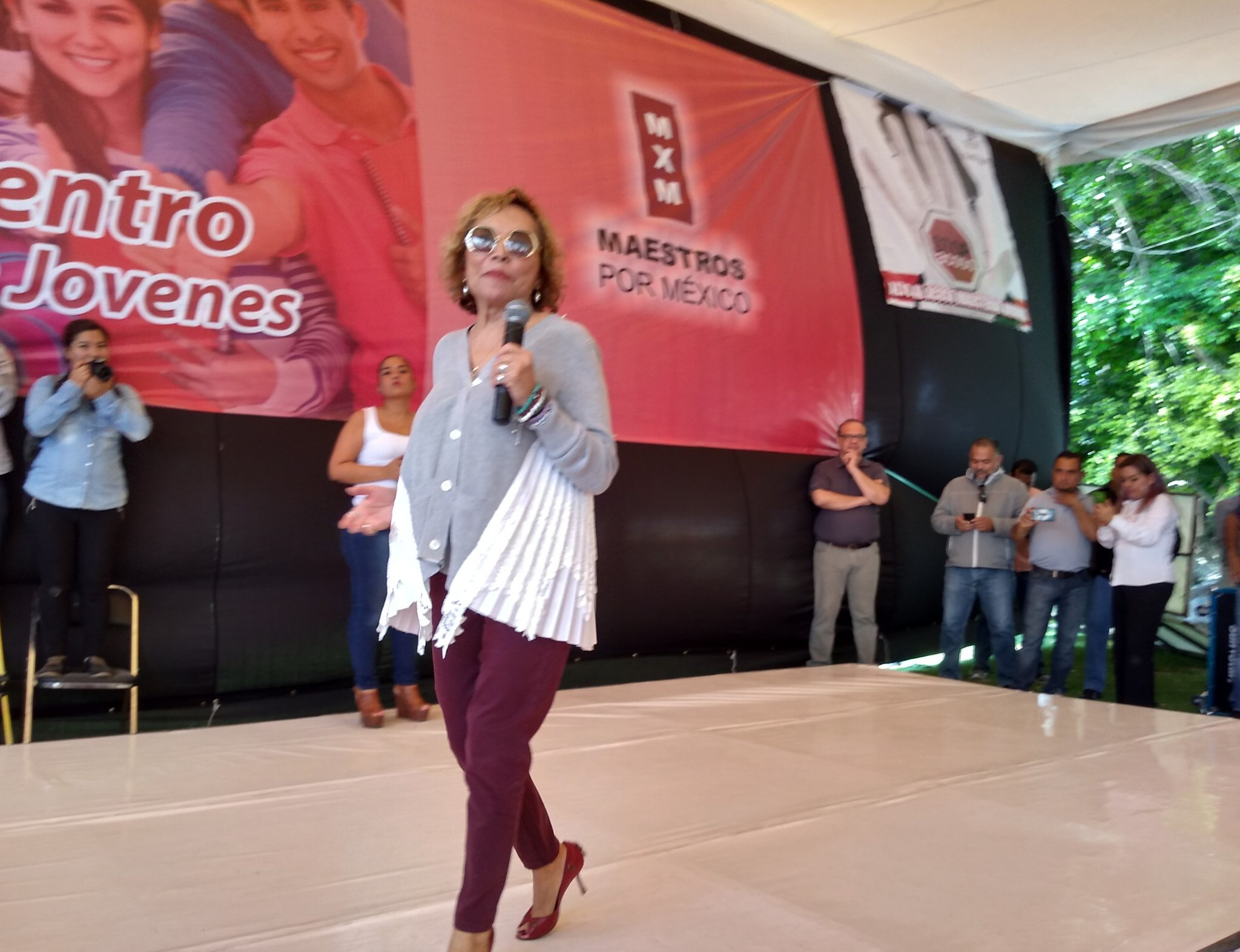 La ex lideresa del Sindicato Nacional de Trabajadores de la Educación, Elba Esther Gordillo, participó en un acto político de la agrupación “Redes Sociales Progresistas”. /CUARTOSCURO