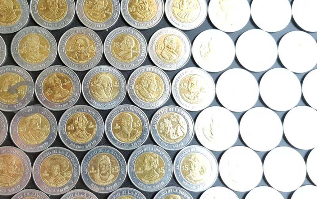 Este es el material del que están hechas las monedas en México / Foto: Especial 