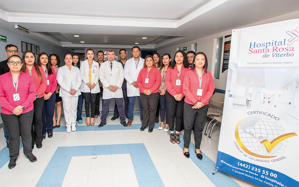El hospital Santa Rosa de Viterbo incrementa sl nivel de seguridad para sus pacientes al obtener la Certificación por el Consejo de Salubridad General. Foto: Hospital Santa Rosa de Viterbo