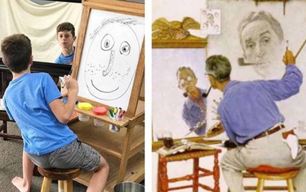 Dóblate de la risa con estas fotos de gente recreando obras de arte