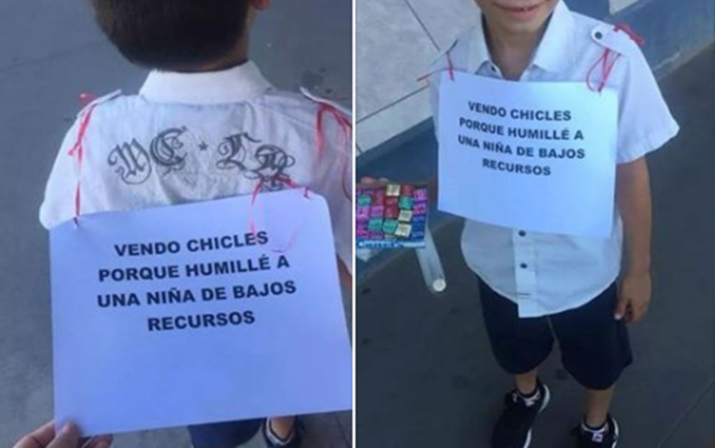 Menor vende chicles por burlarse de una niña de bajos recursos / Foto: Especial