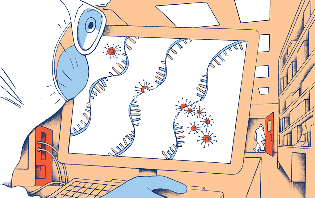 ¿Monstruo o máquina? Un perfil del coronavirus a los seis meses / Ilustración: The New York Times