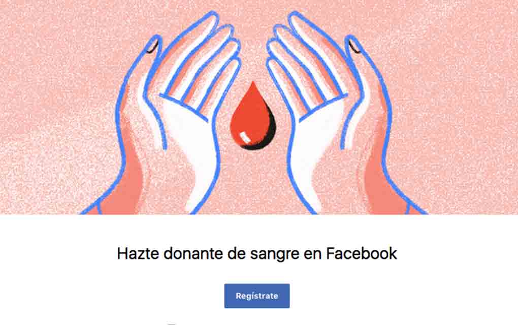 Facebook lanza función para donadores de sangre en México