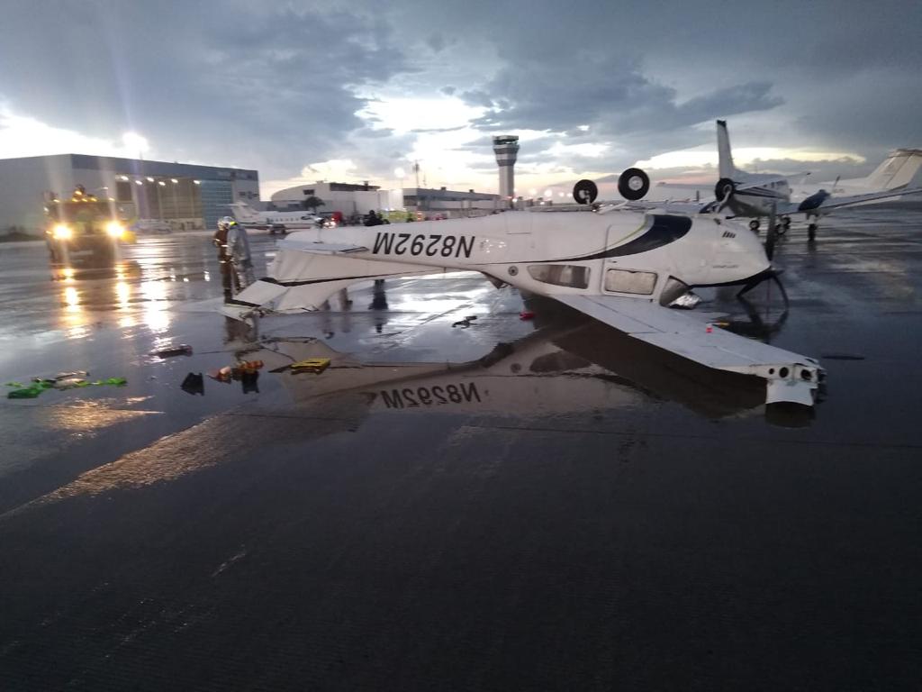 Foto: Especial / Aeropuerto Intercontinental de Querétaro no puede con lluvia 