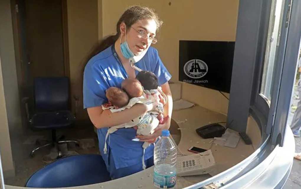 Esta enfermera salvó a tres bebés en explosión de Beirut