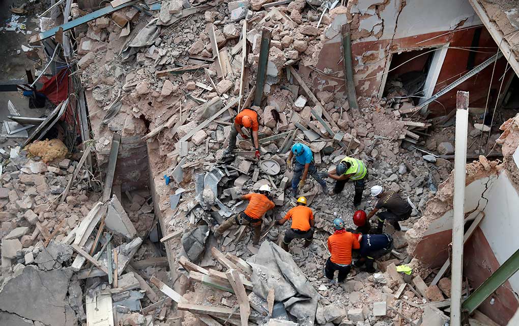 Suspenden búsqueda de sobreviviente en edificio en Beirut