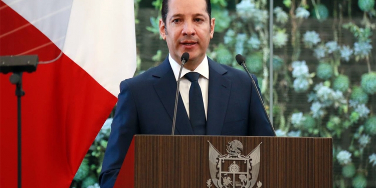 Esta mañana, a las 12 del mediodía, comenzó el Quinto Informe de Gobierno de Francisco Domínguez Servién. (Yarhim Jiménez)
