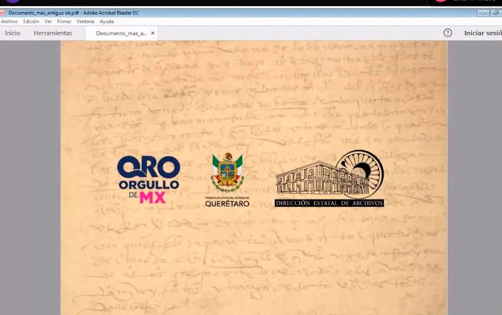 Querétaro celebra 450 años de su documento más antiguo