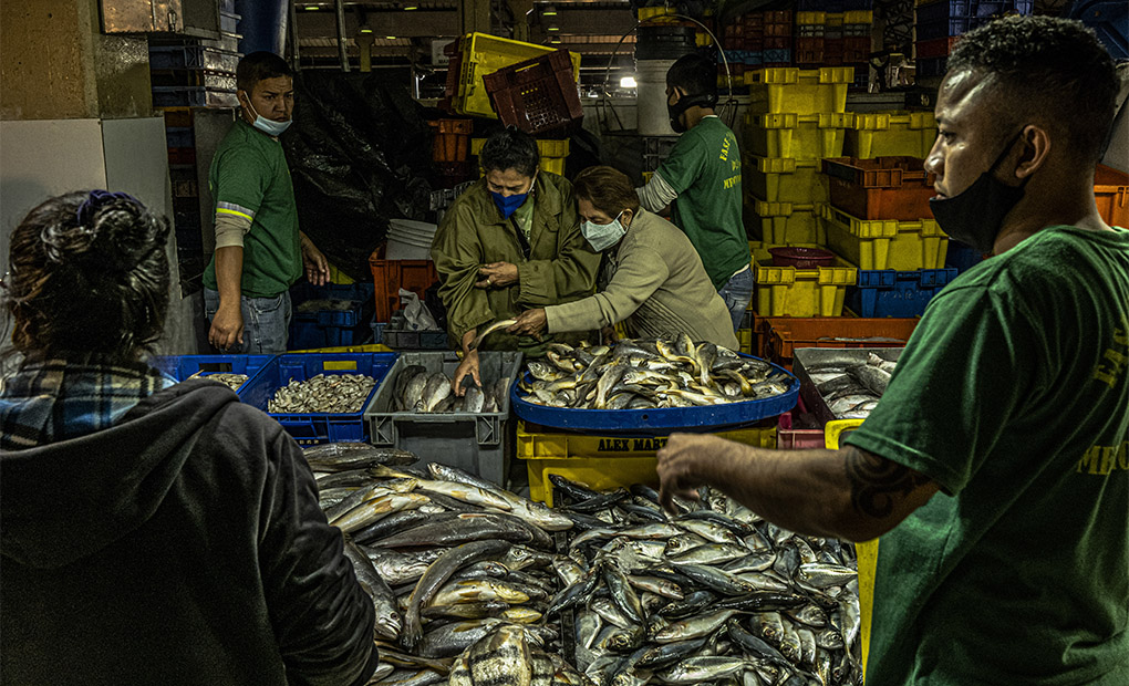 Clientes compran pescado en el mercado de Guayaquil, Ecuador. NYT