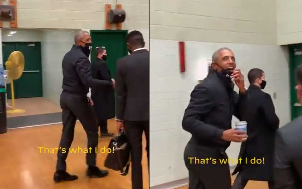 Obama impresiona con triple desde la esquina