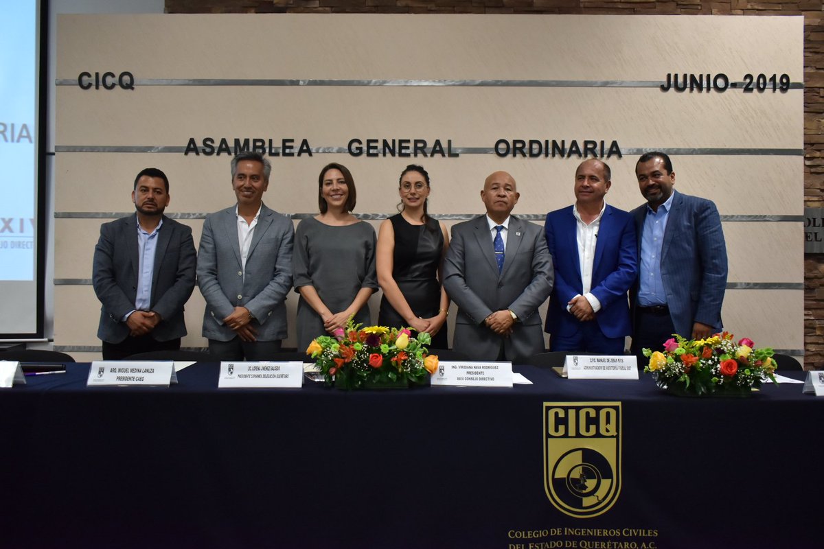 Asamblea general celebrada en junio de 2019 por el Colegio de Ingenieros Civiles de Querétaro. ESPECIAL
