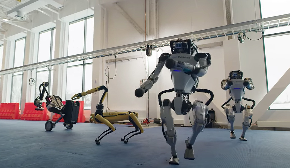 Robots de la empresa Boston Dynamics bailando. (ESPECIAL)