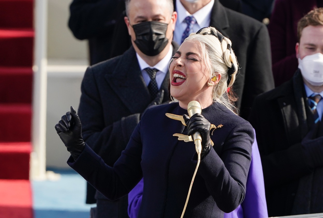 Lady Gaga canta en la investidura de Biden / Foto: AP