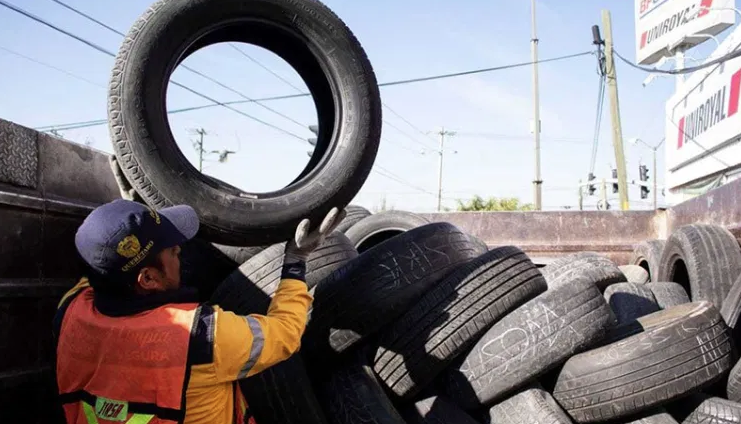El reciclaje de neumáticos se realizará en todos los municipios.FOTO: ESPECIAL