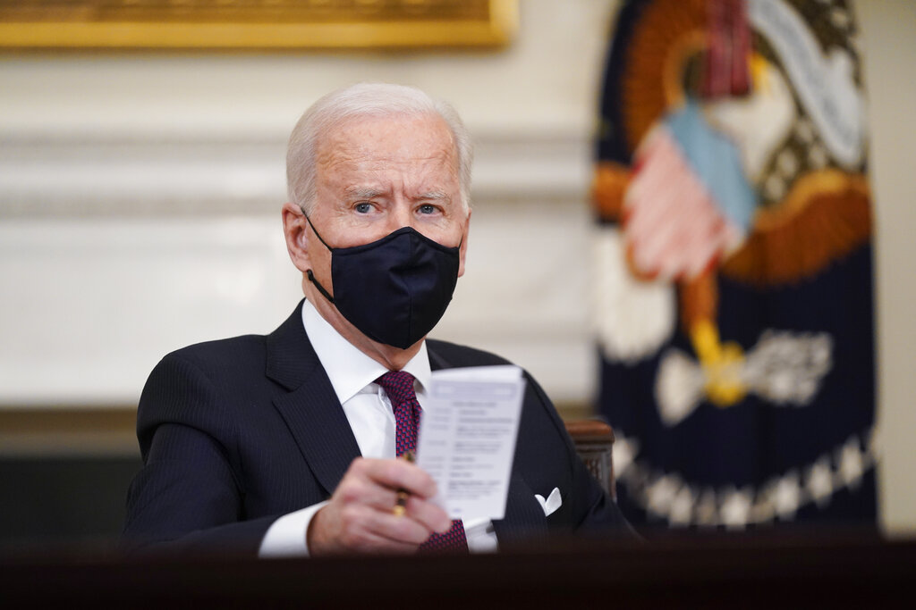 El presidente Joe Biden en la Casa Blanca en Washington el 5 de marzo del 2021.  (AP Photo/Patrick Semansky, File)