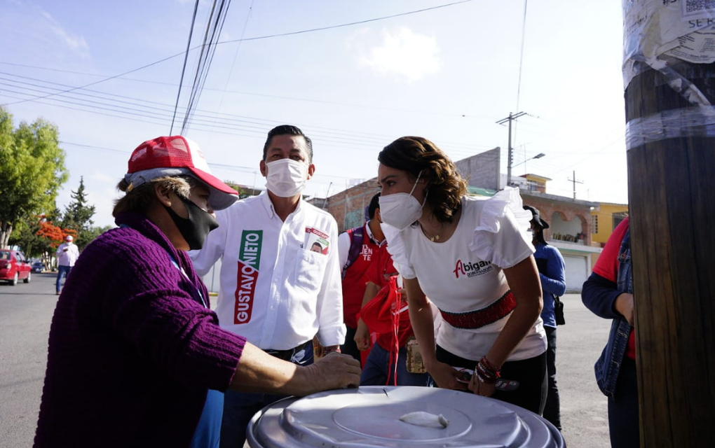 Abigail Arredondo se dijo contenta por su participación en el debate de Coparmex/ Foto: Especial