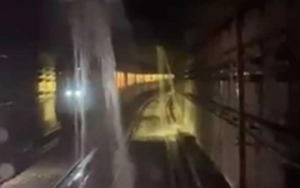 Reportan 'cascada' adentro de la Línea 5 del Metro