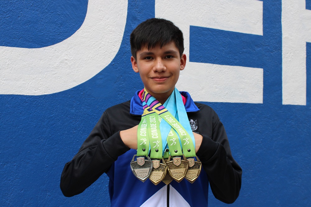 Miguel Ángel Montes ganó cuatro primeros lugares en la categoría 12-14 años. (Especial)