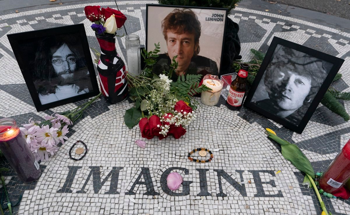 Memorial a John Lennon en el parque metropolitano de Nueva York. (AP)