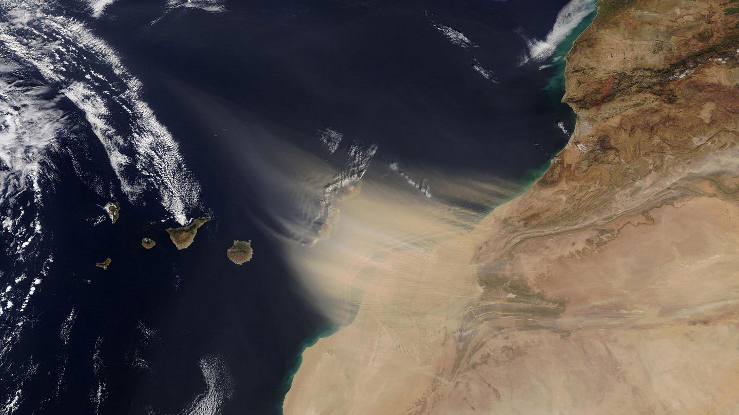 Imagen aérea del archipiélago volcánico de las Islas Canarias. (Especial)