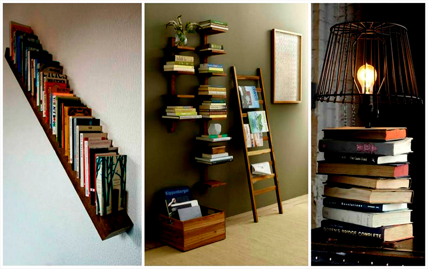 Aquí te mostramos 4 formas para utilizar tus libros decorativos