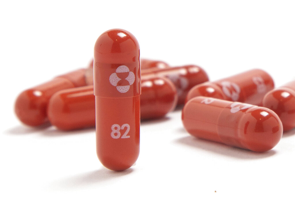 En imagen sin fechar proporcionada por Merck & Co. se muestra su píldora contra el COVID-19, molnupiravir. (Merck & Co. vía AP, archivo)