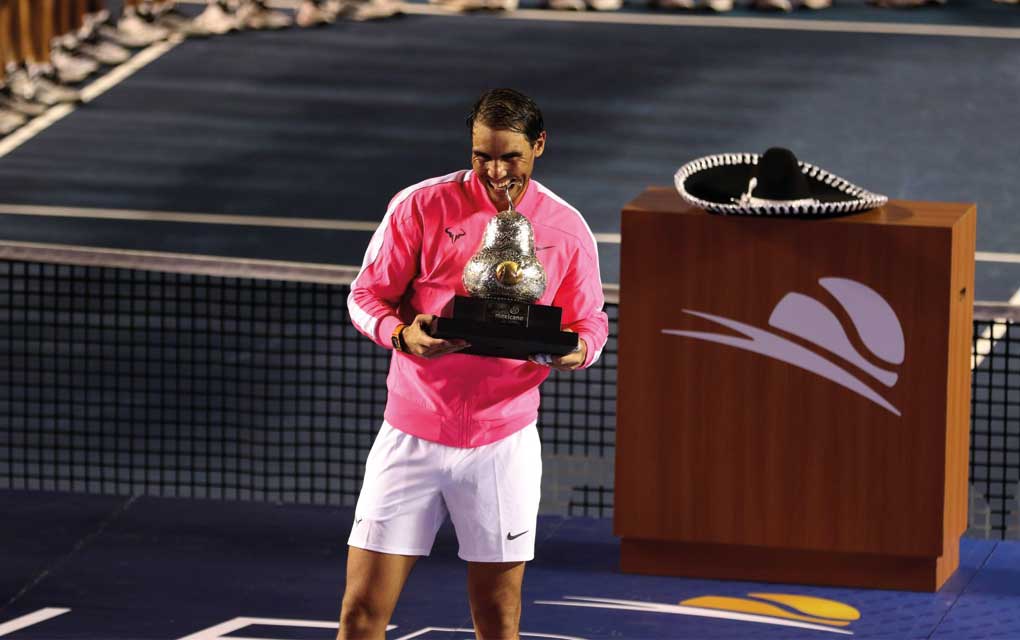 Rafael Nadal se coronó por tercera ocasión del Abierto Mexicano de Tenis 2020. Foto: Cuartoscuro