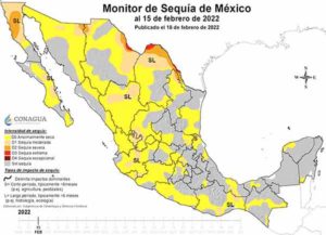 Mapa de sequía de México