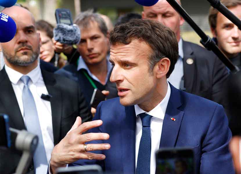 El presidente de Francia y candidato centrista, Emmanuel Macron. / Foto: AP
