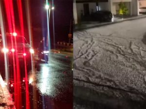Lluvia con granizo sorprende a Querétaro