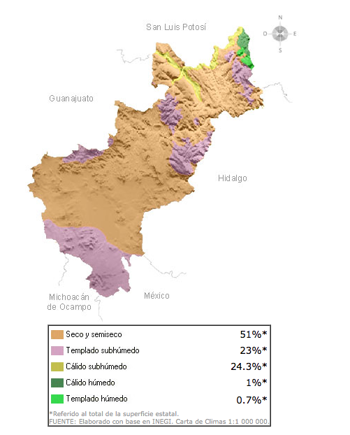 Clima en Querétaro por región
