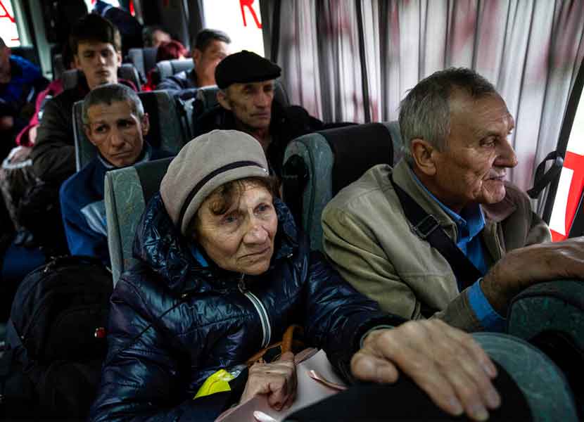 Se ha realizado una evcuación de civiles en Lyman, en la región de Donestk, en el este de Ucrania. / Foto: AP