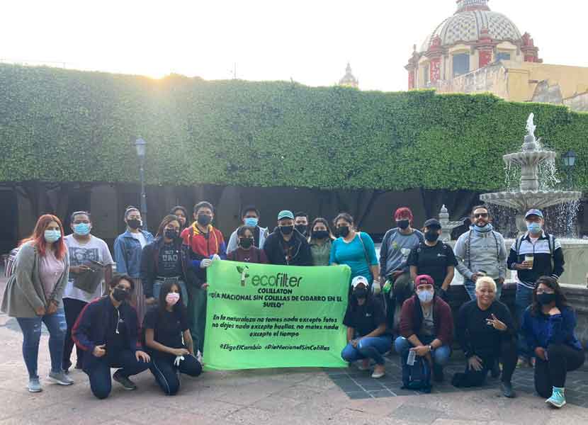 De forma voluntaria, se recogieron más de 21 mil colillas de las calles del Centro Histórico de Querétaro. / Foto: Especial