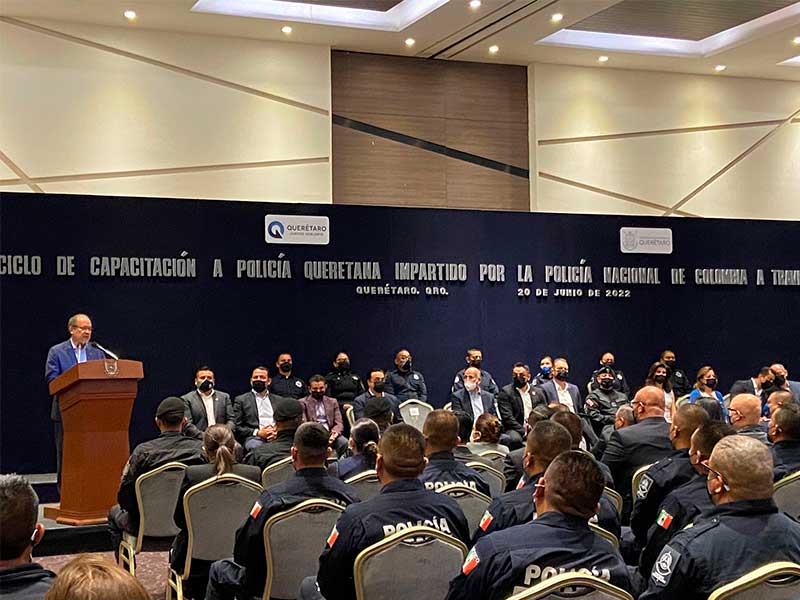 Capacitará Policía Nacional de Colombia a 410 elementos queretanos  / Foto: Especial 