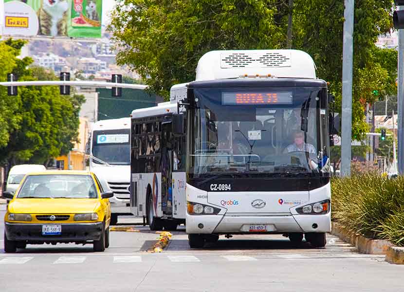 Capacitarán a operadoras del transporte público en Querétaro / Foto: Victor Xochipa