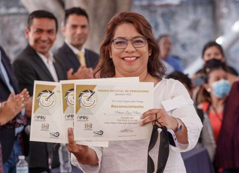 Realizan entrega del Premio Estatal de Periodismo 2022. Foto: Isaí López