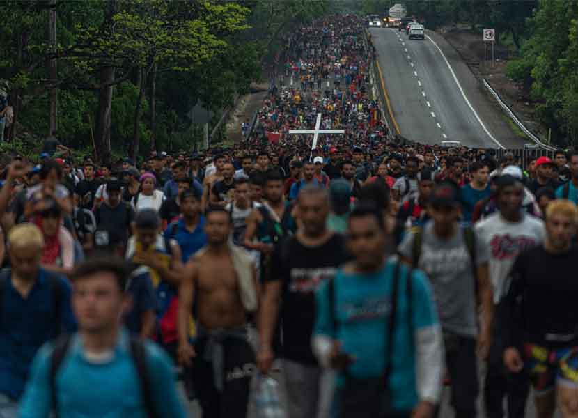 Migrantes buscan llegar a Estados Unidos. / Foto: Alejandro Cegarra NYT