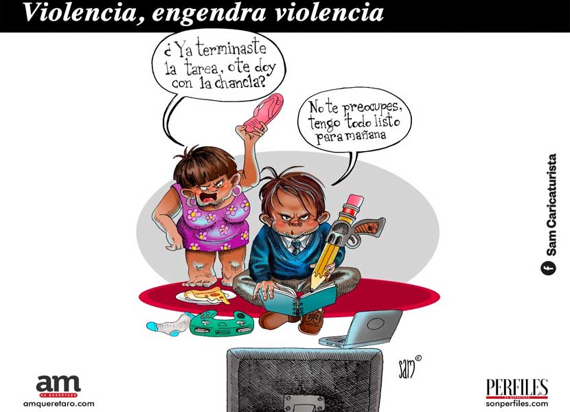 Violencia, engendra violencia. Foto: Sam Caricaturista
