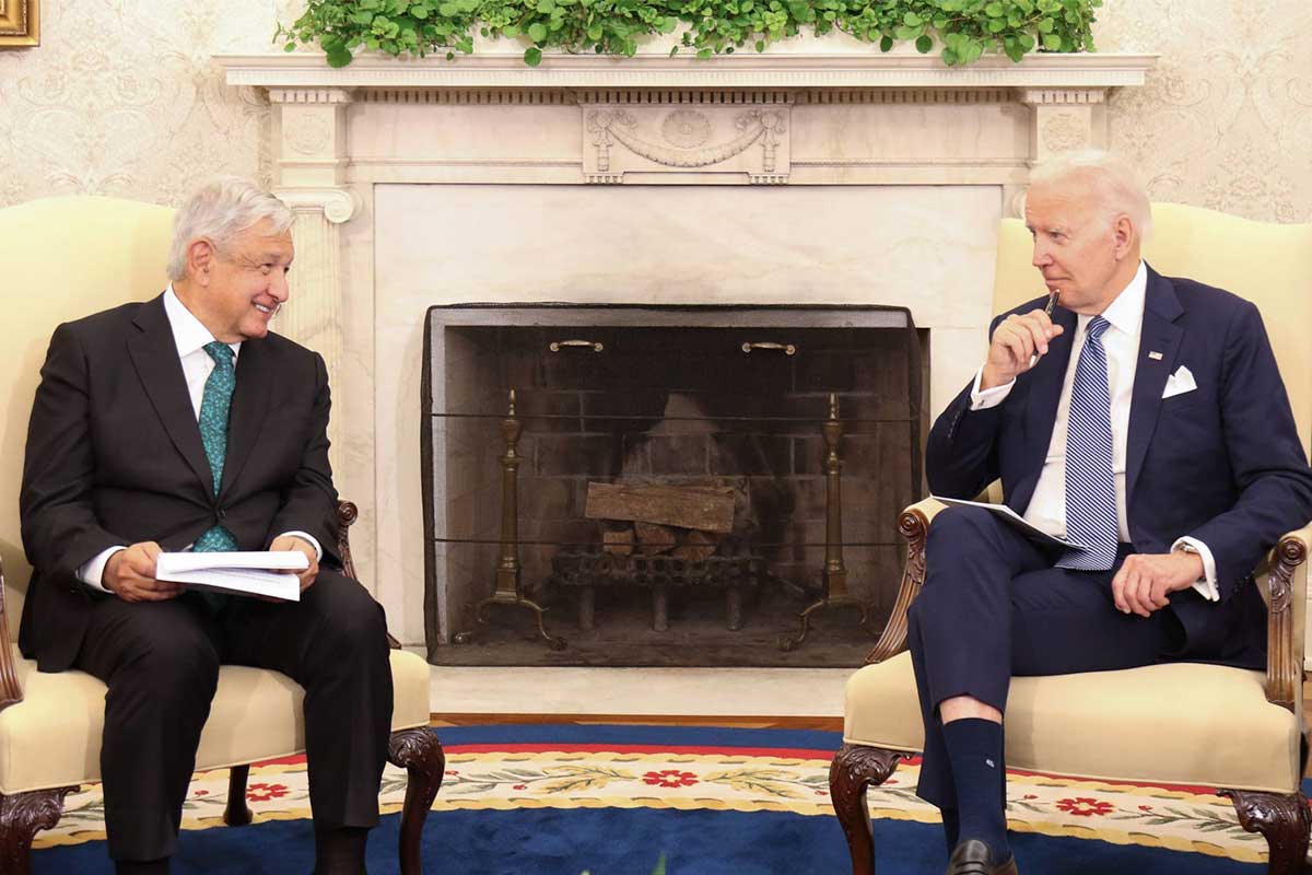 Reunión entre el mandatario AMLO y Joe Biden. Foto: / Cuartoscuro