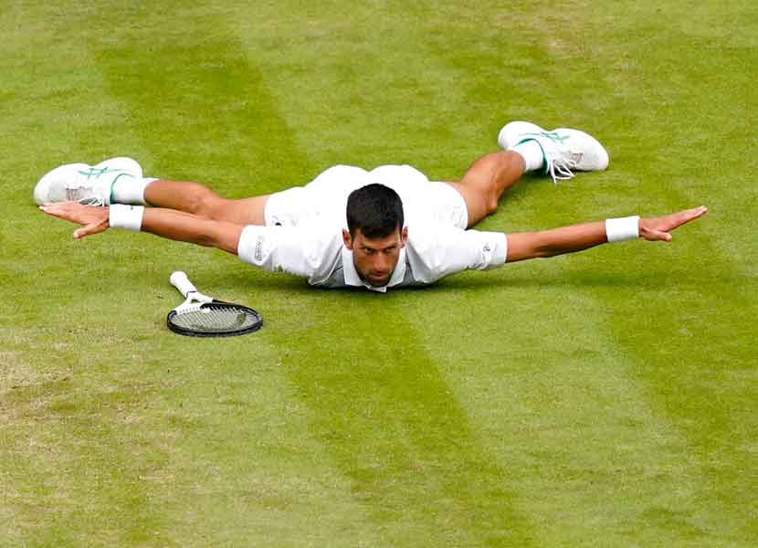 El serbio, Novak Djokovic, alcanzó las semifinales de Wimbledon en cinco sets. / Foto: AP